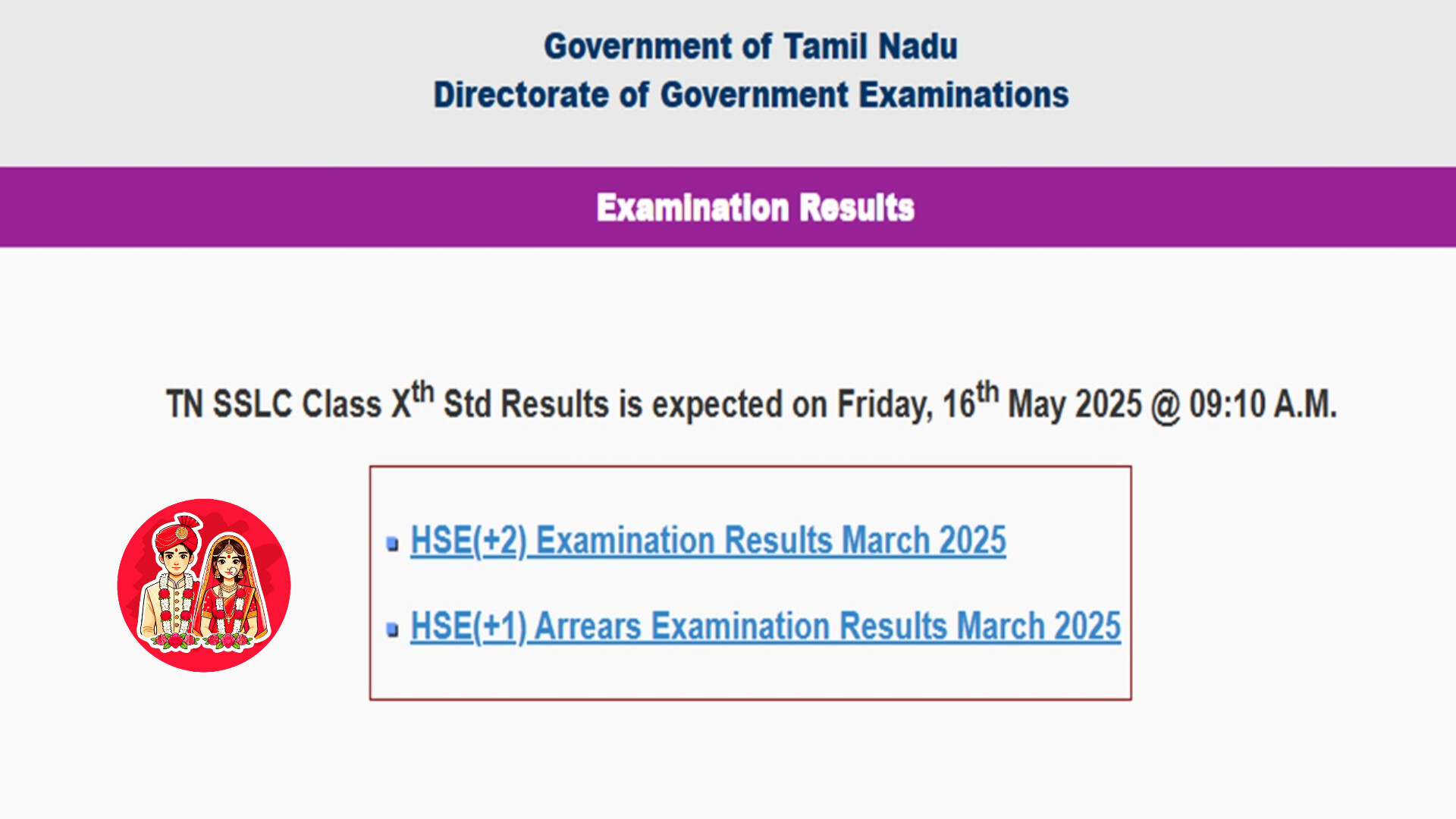 TN SSLC Result 2025 on May 16 at 9 AM! Download Tamil Nadu 10th Result 2025 @tnresults.nic.in