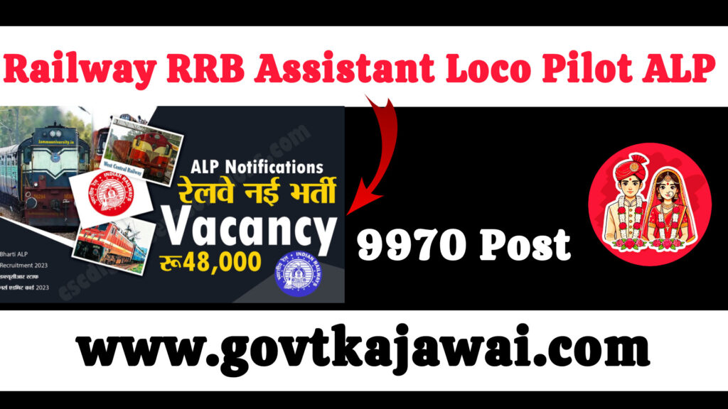 Railway RRB Assistant Loco Pilot ALP CEN 01/2025 Recruitment 2025 Apply Online for 9970 Post