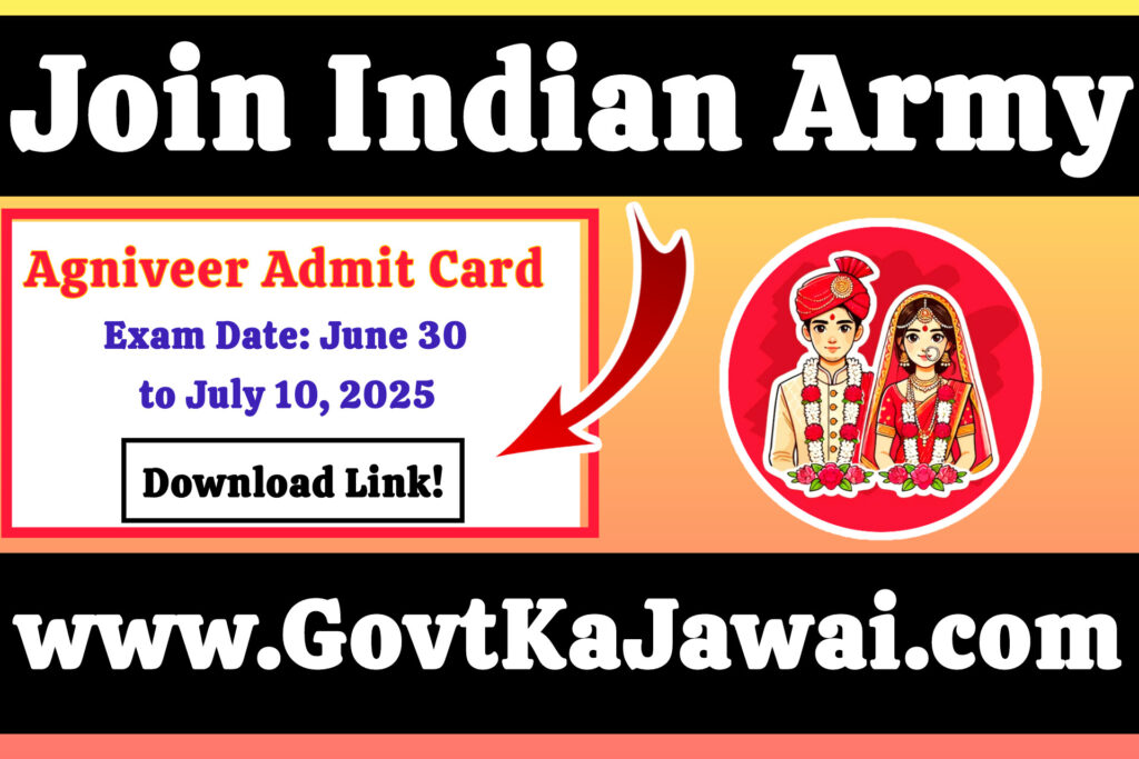 Indian Army Agniveer CEE Admit Card 2025 Out Join Indian Army, Download Link!