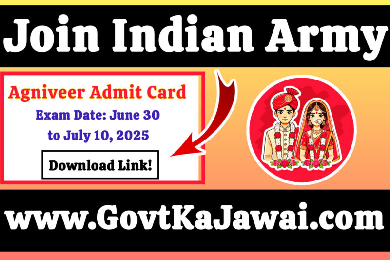 Indian Army Agniveer CEE Admit Card 2025 Out Join Indian Army, Download Link!