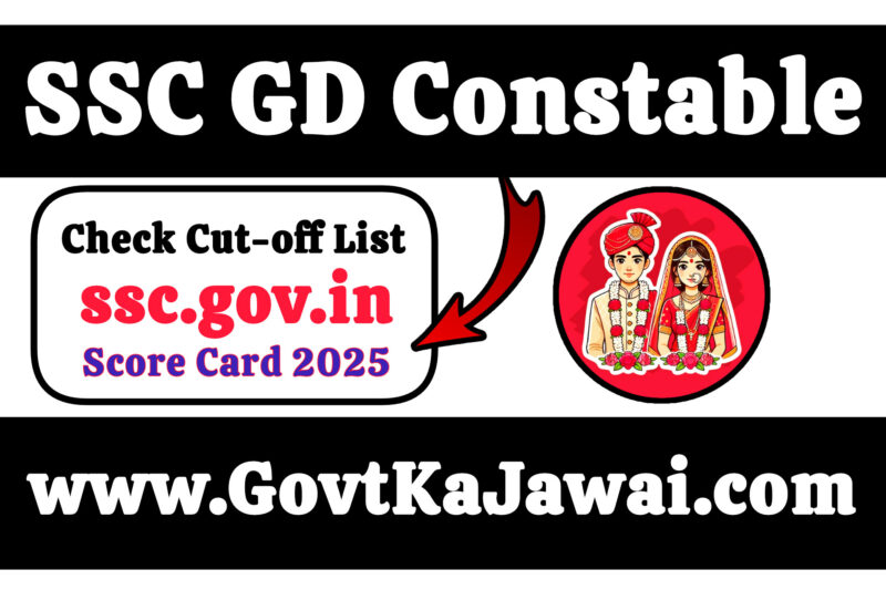 SSC GD Constable Score Card 2025 Cut-off – Out ssc.gov.in