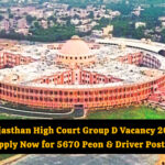 "Rajasthan High Court Group D Vacancy 2025: Apply Now for 5670 Peon & Driver Posts"