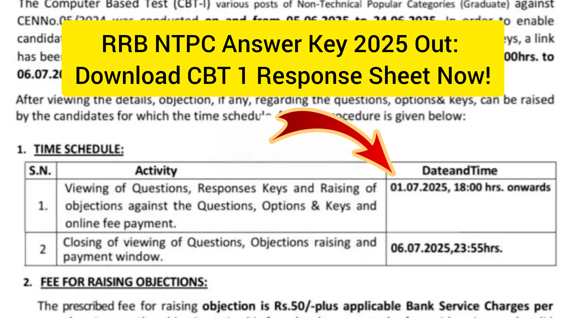 RRB NTPC Answer Key 2025 Out: Download CBT 1 Response Sheet Now!