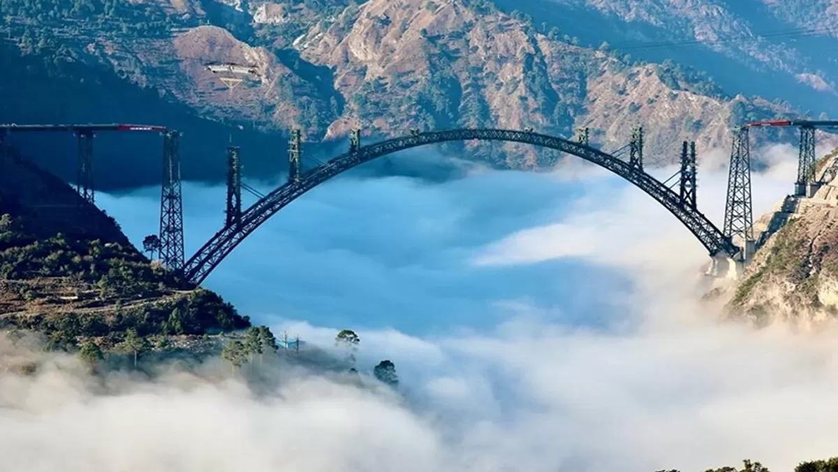 The World’s Highest Railway Arch Bridge: Chenab Bridge in India
